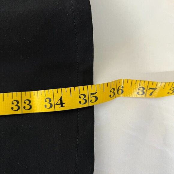 Madewell Black Casual Round Neck Leather Trim Skater Short Sleeve Dress S Women - Picture 9 of 9